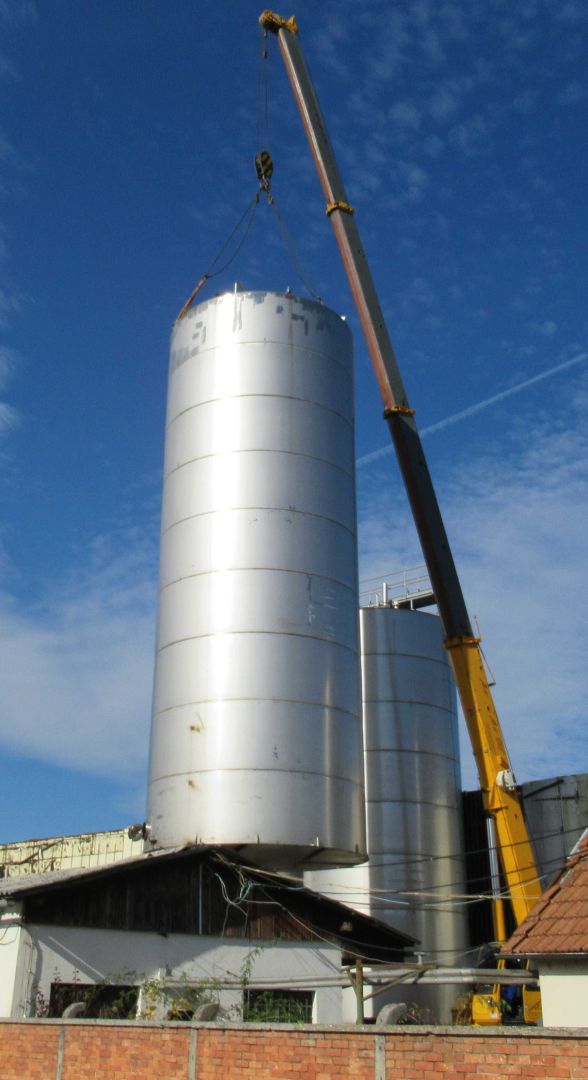 Lagerbehälter aus Edelstahl (V2A), Flachboden (4)