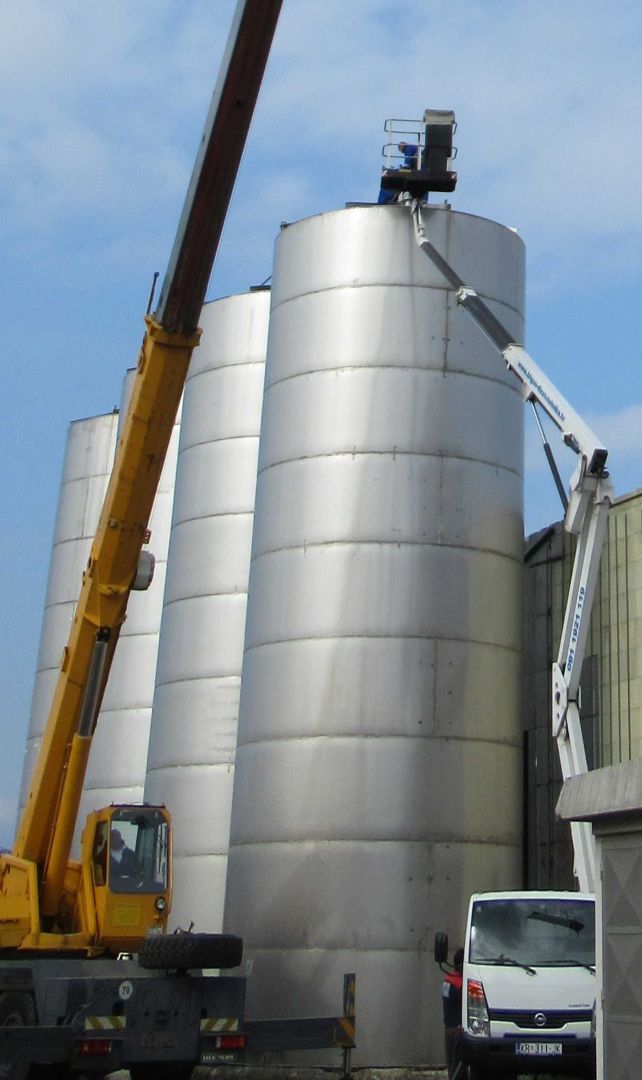 Lagerbehälter aus Edelstahl (V2A), Flachboden (5)