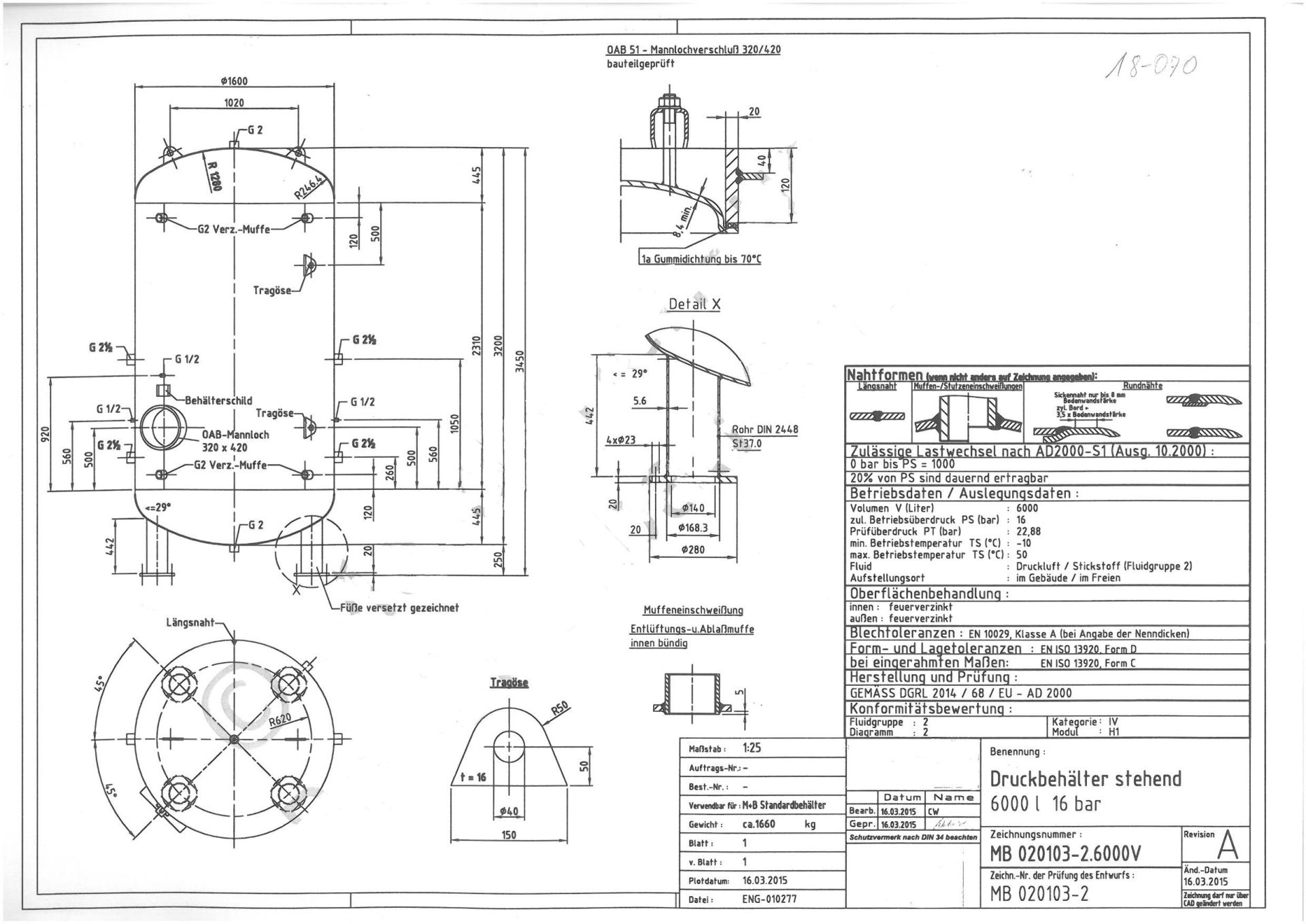 Druckluftbehälter, Stahl verzinkt (5)