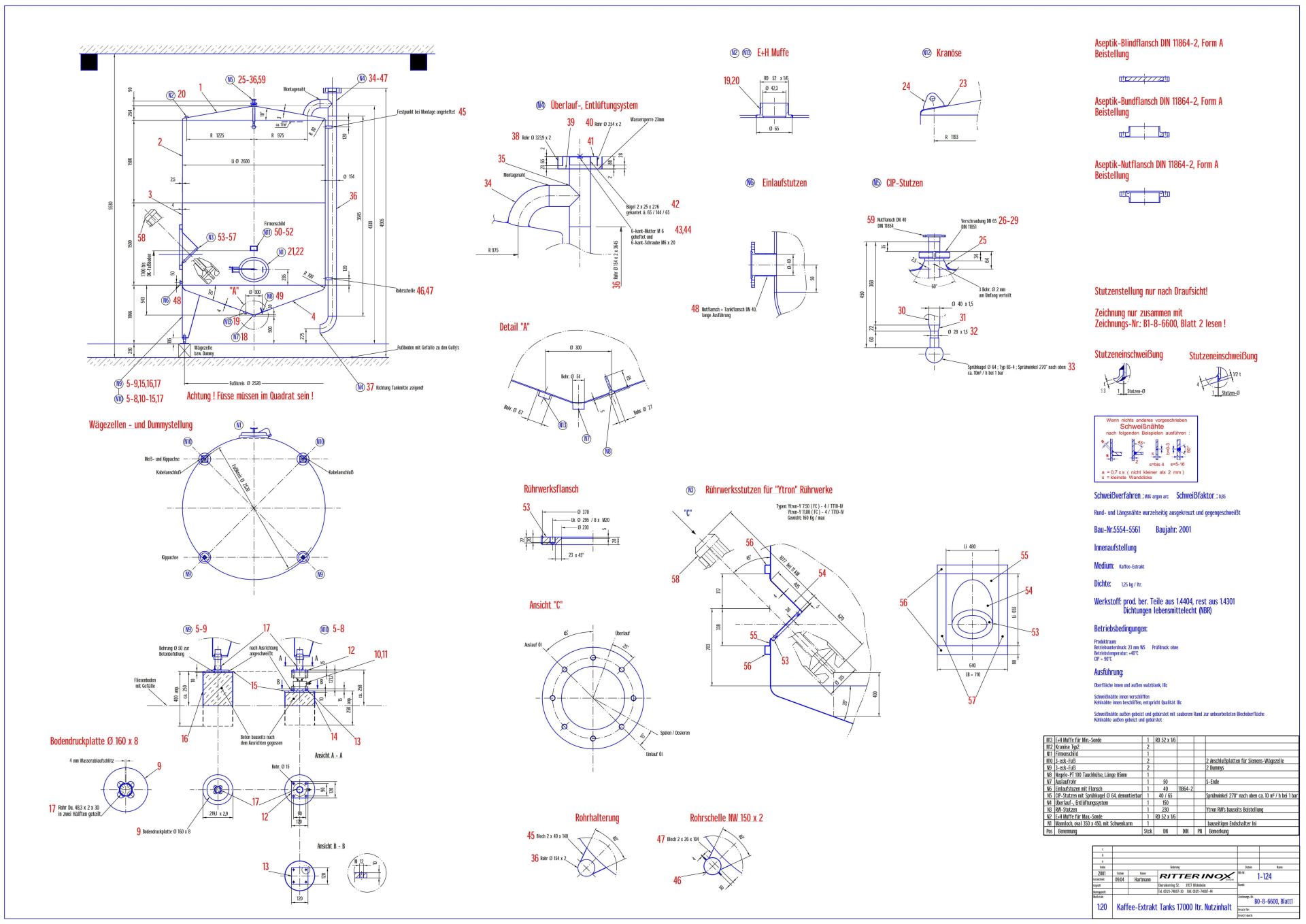 Rührwerkbehälter aus Edelstahl (V4A), WSt. 1.4404 (5)
