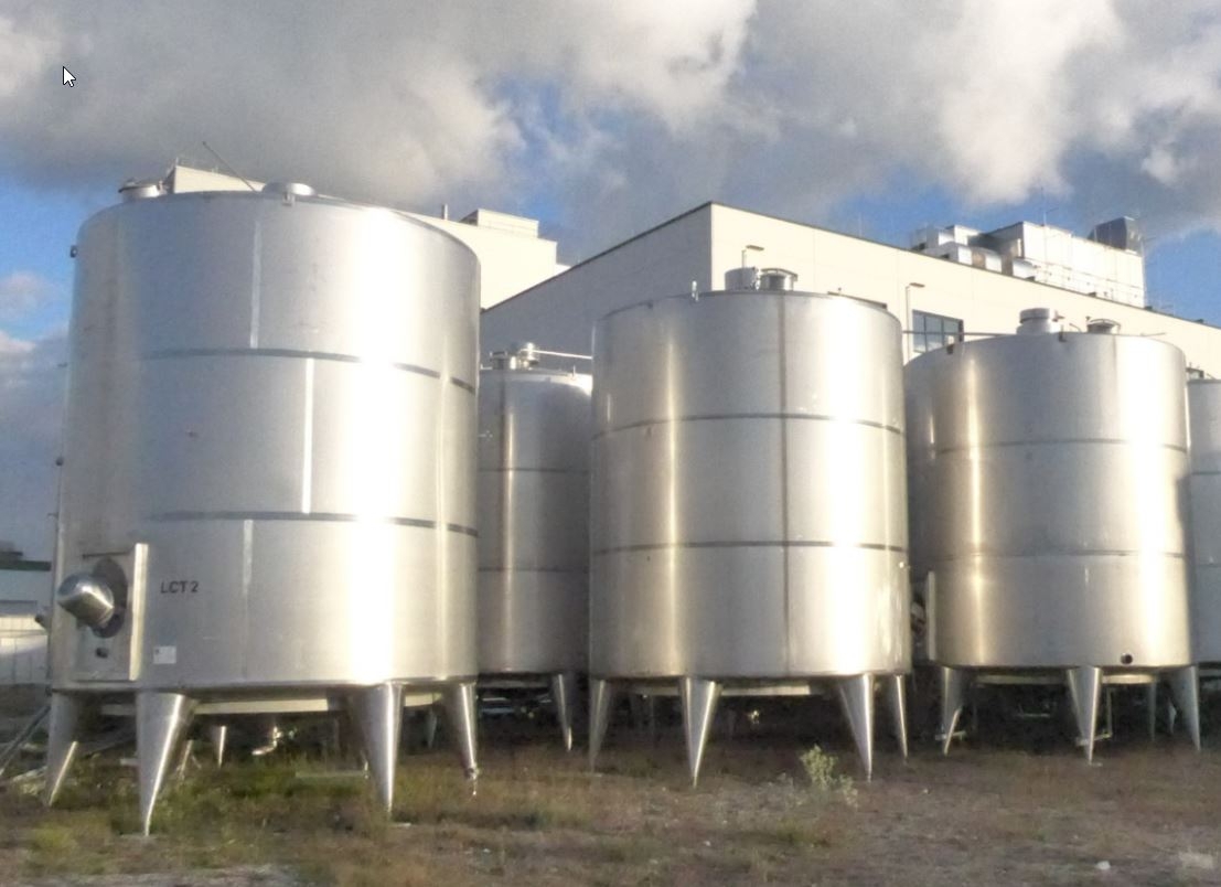 R&uuml;hrwerkbeh&auml;lter aus Edelstahl (V2A), stehend (1)