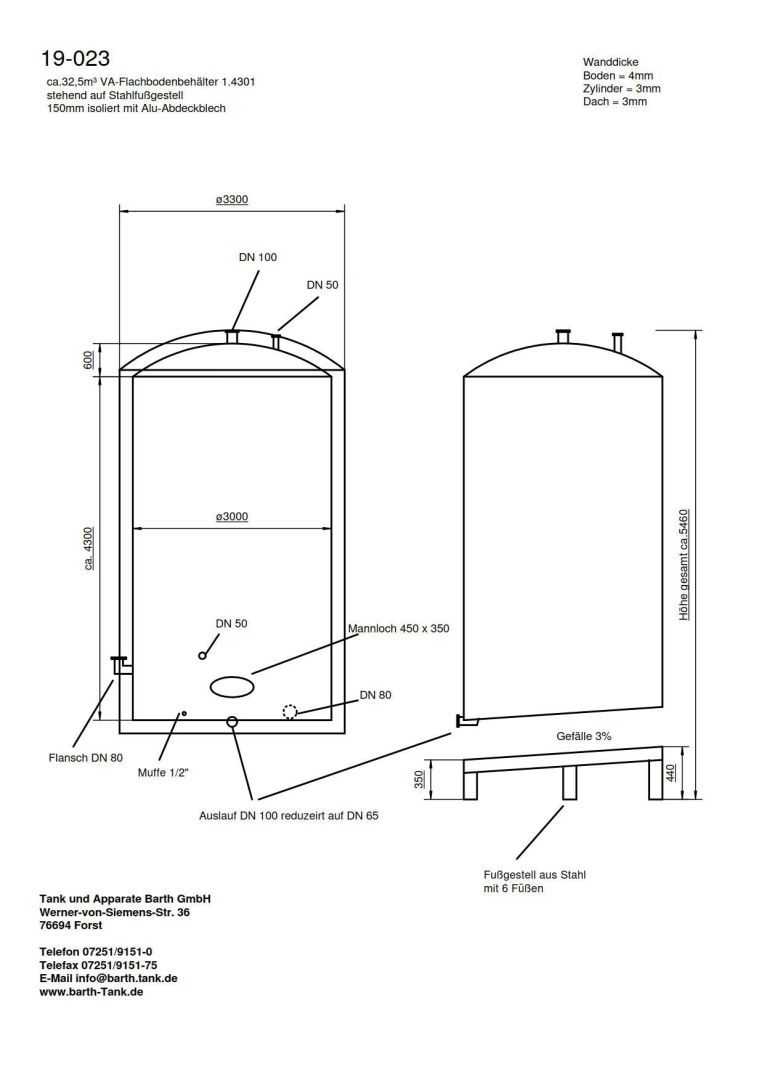 Lagerbehälter aus Edelstahl (V2A), isoliert (3)