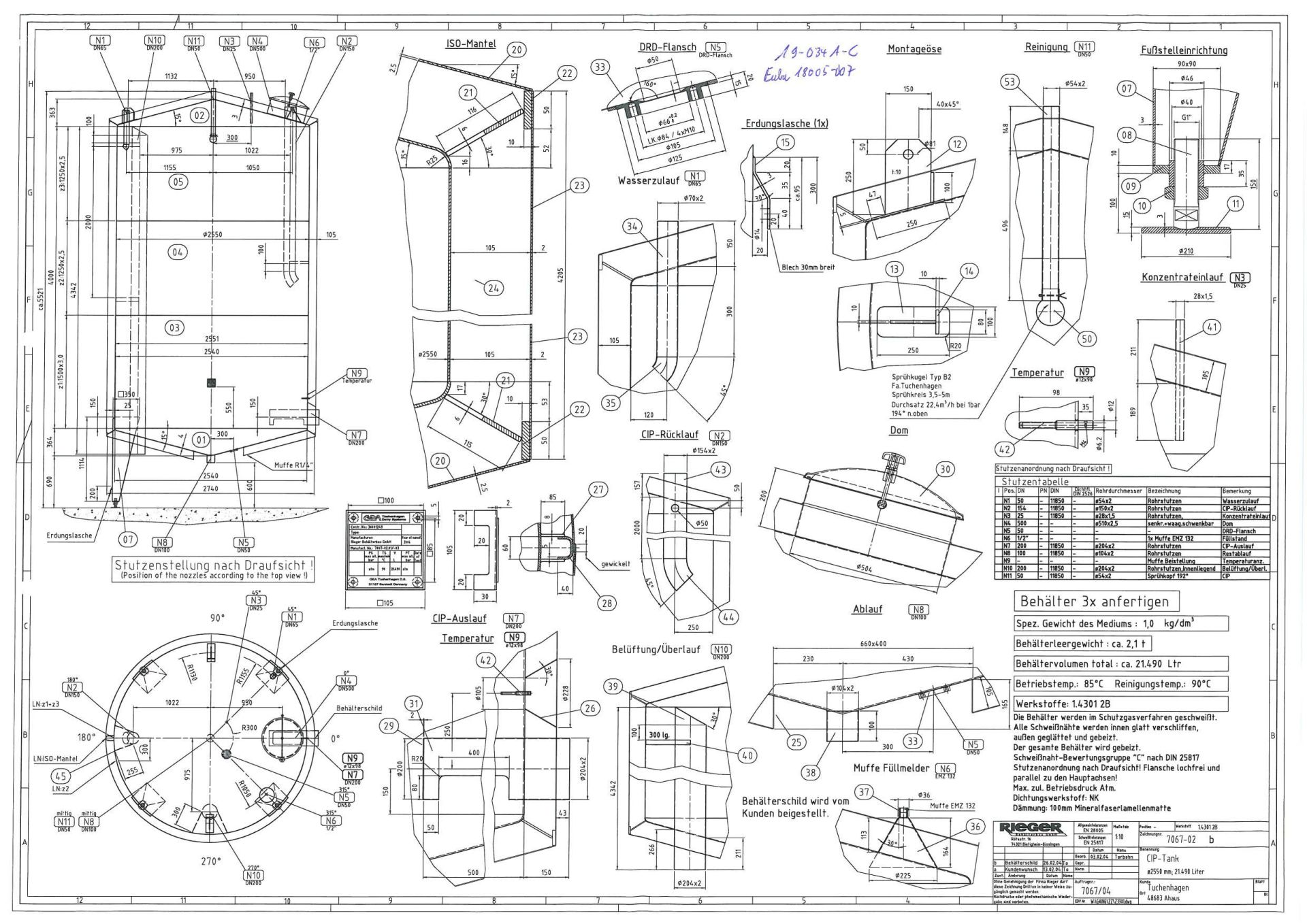 Lagerbehälter aus Edelstahl (V2A), isoliert (5)