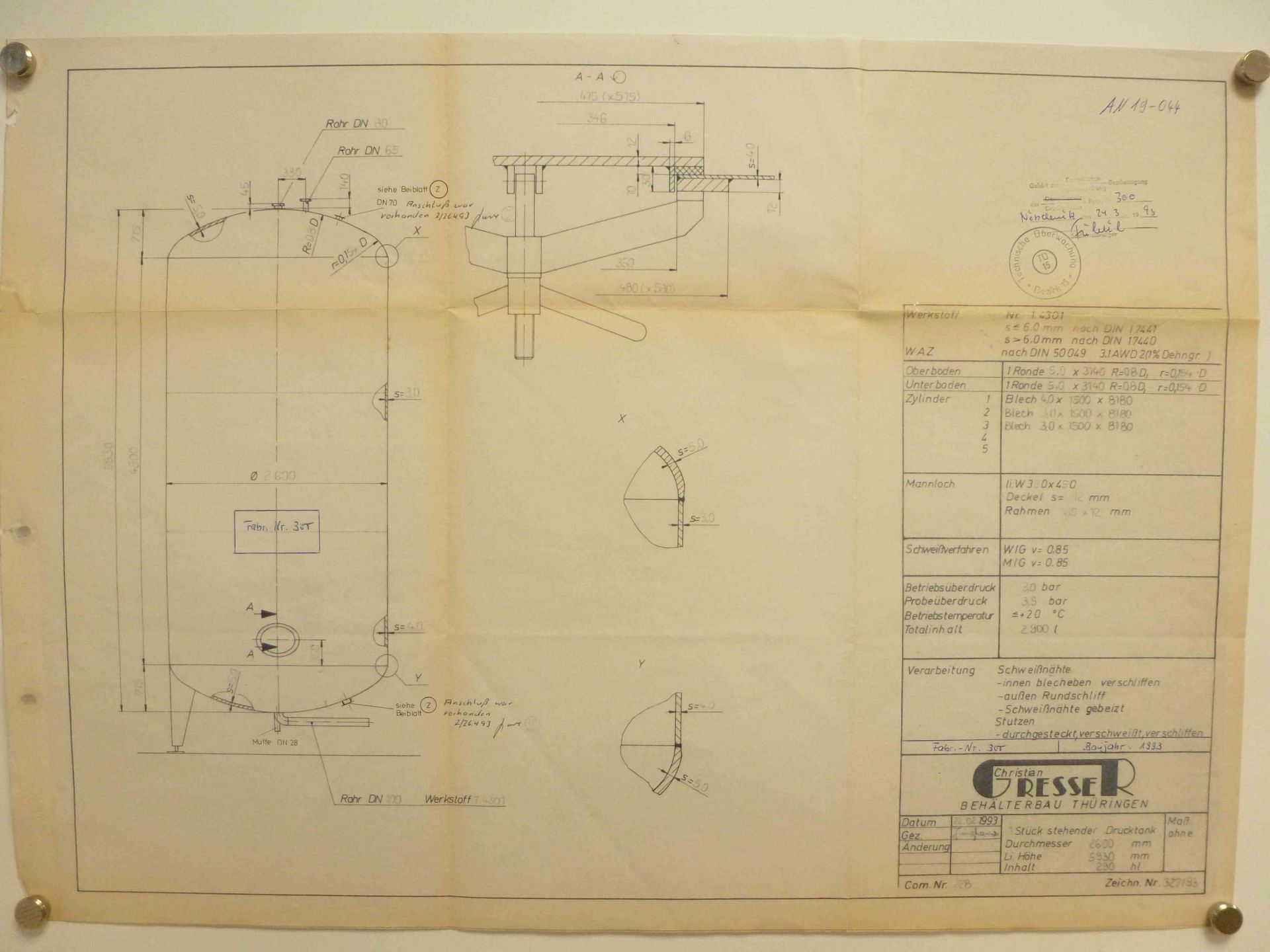 Druckbehälter aus Edelstahl (V2A), isoliert (4)