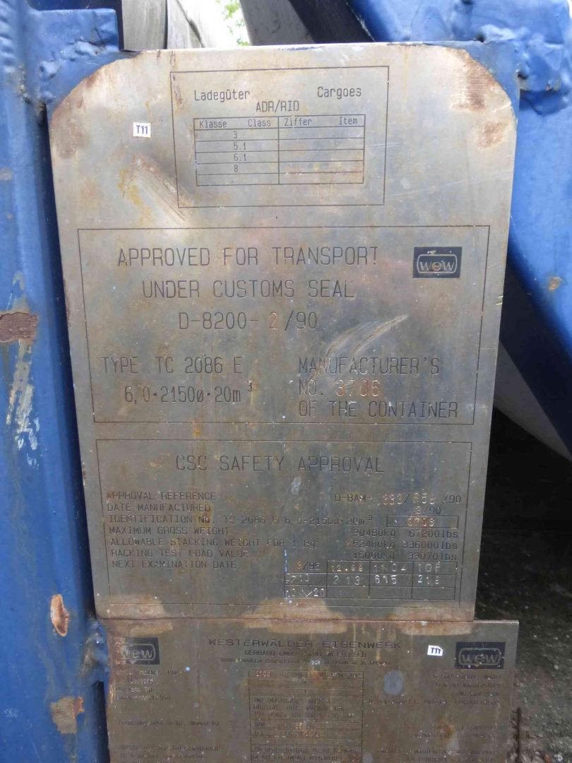 Lagerbehälter aus Edelstahl (V2A), 20