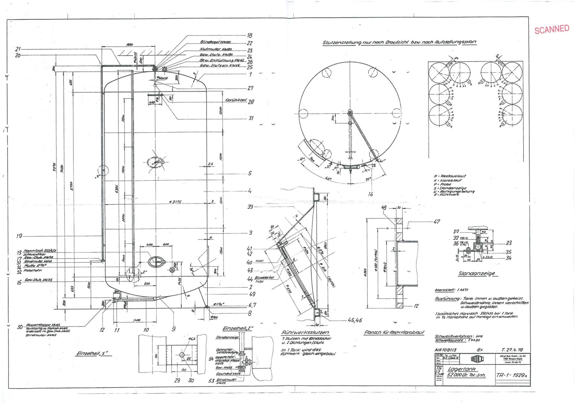 Rührwerkbehälter aus Edelstahl (V4A), KZE-geeignet (5)