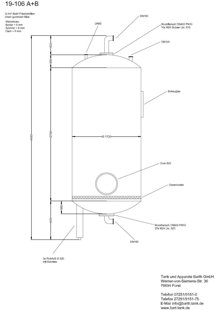 Filterbehälter aus Stahl, gummiert (5)