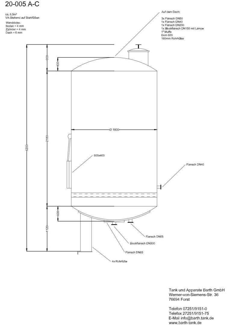 Filterbehälter aus Edelstahl (V2A), WSt 1.4301 (5)