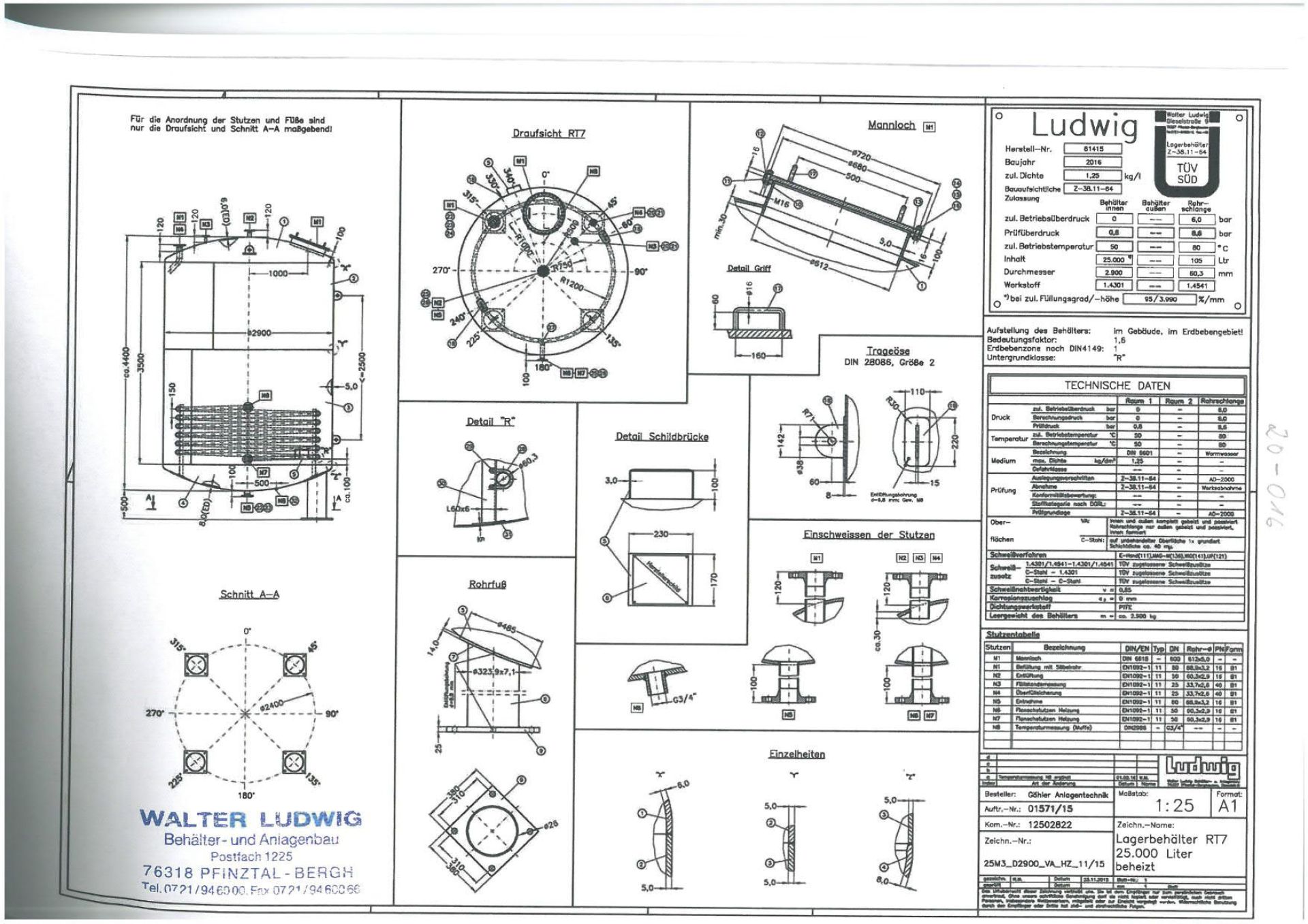 Lagerbehälter aus Edelstahl (V2A), heiz-/kühlbar (5)