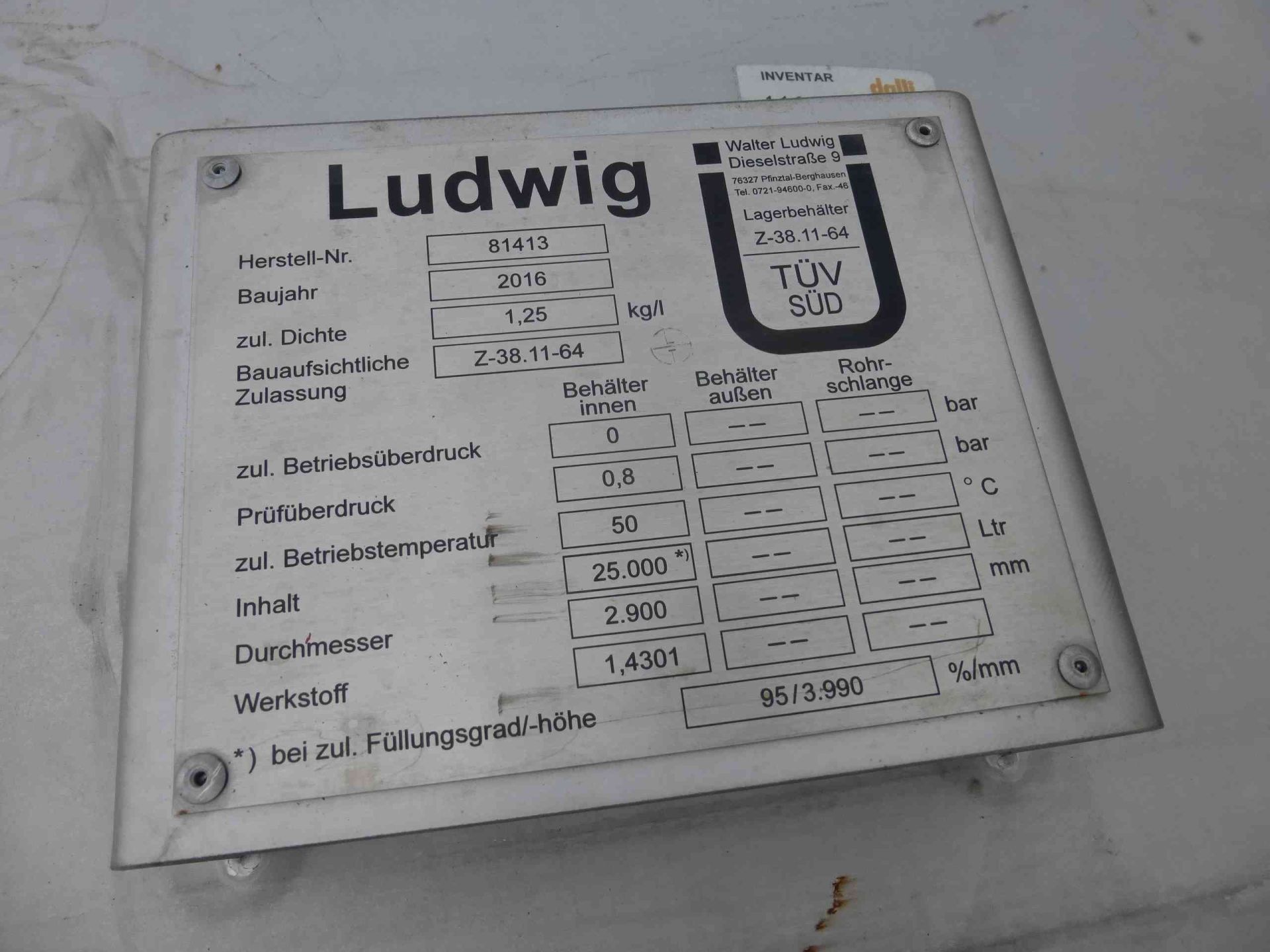 Lagerbehälter aus Edelstahl (V2A), stehend (2)