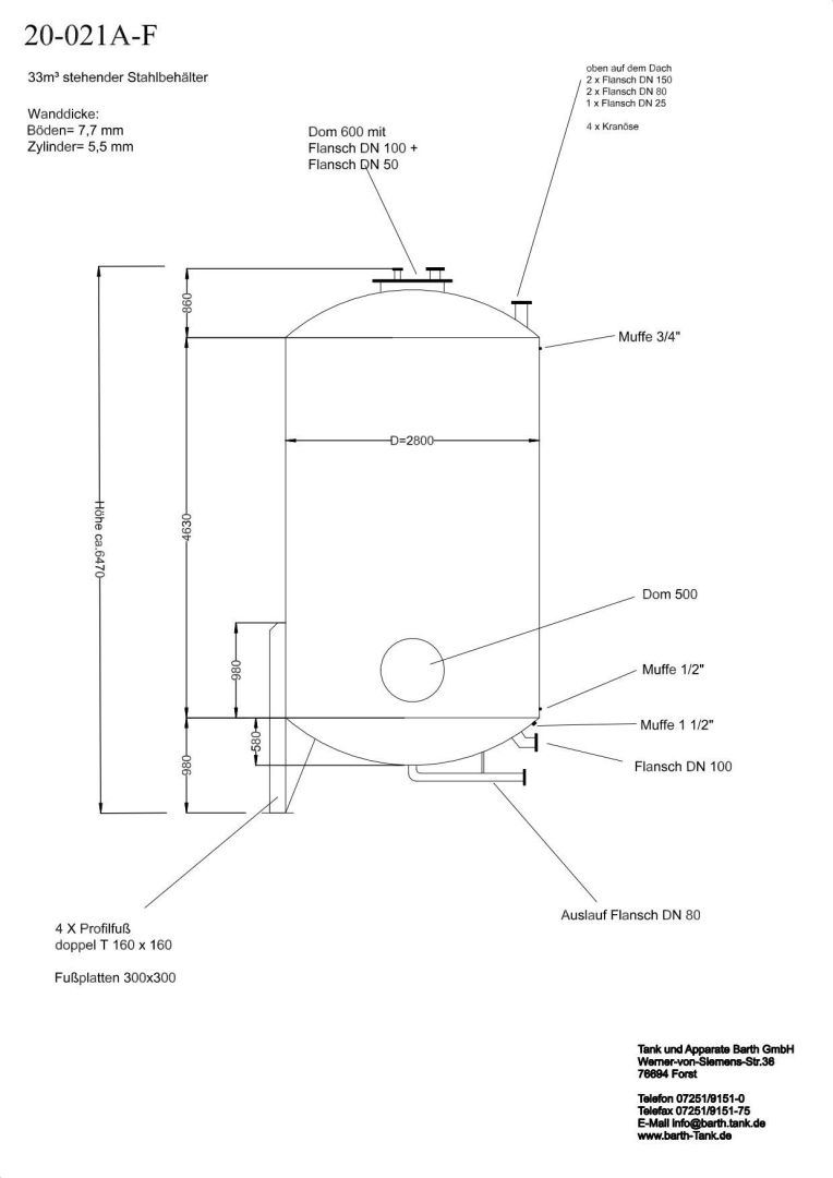 Lagerbehälter aus Stahl, ähnl. DIN 6618/1 (5)