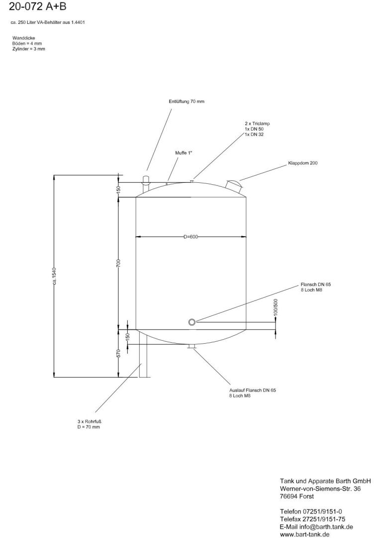 Lagerbehälter aus Edelstahl (V4A), WSt 1.4401 (5)
