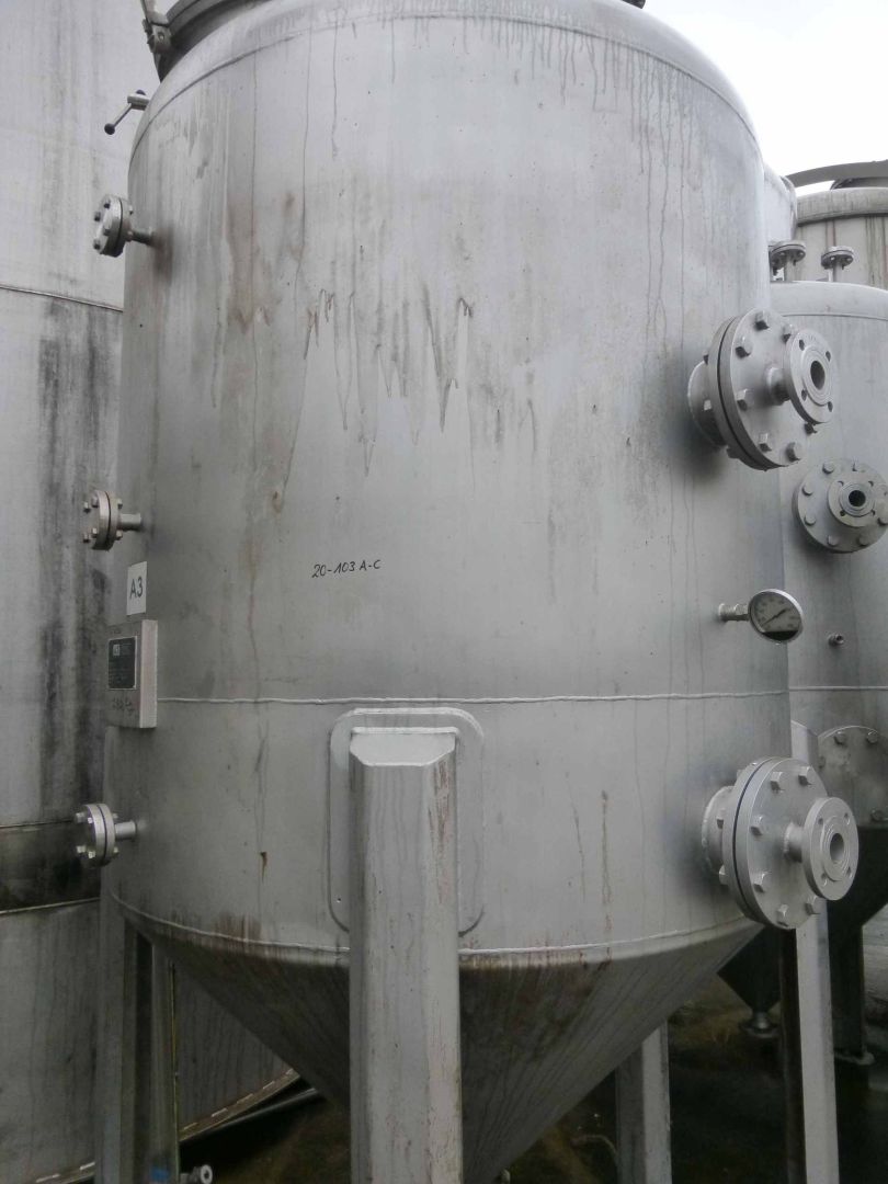 Lagerbehälter aus Edelstahl V2A, Glyzerinbehälter (2)