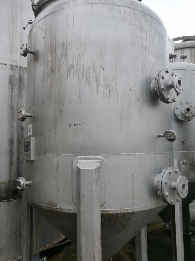 Lagerbehälter aus Edelstahl V2A, Glyzerinbehälter (2)