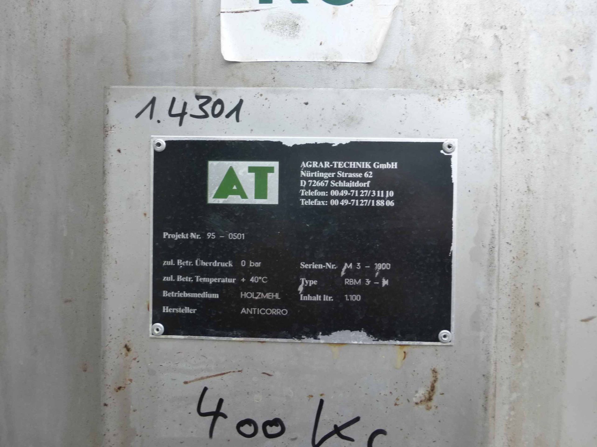 Edelstahl-Rührwerkbehälter aus V2A, stehend (3)