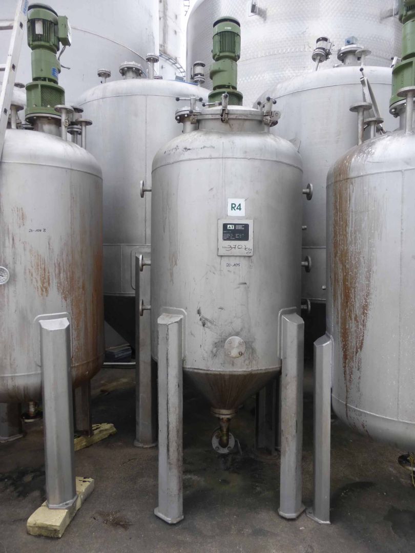 R&uuml;hrwerksbeh&auml;lter aus Edelstahl (V2A), stehend (1)