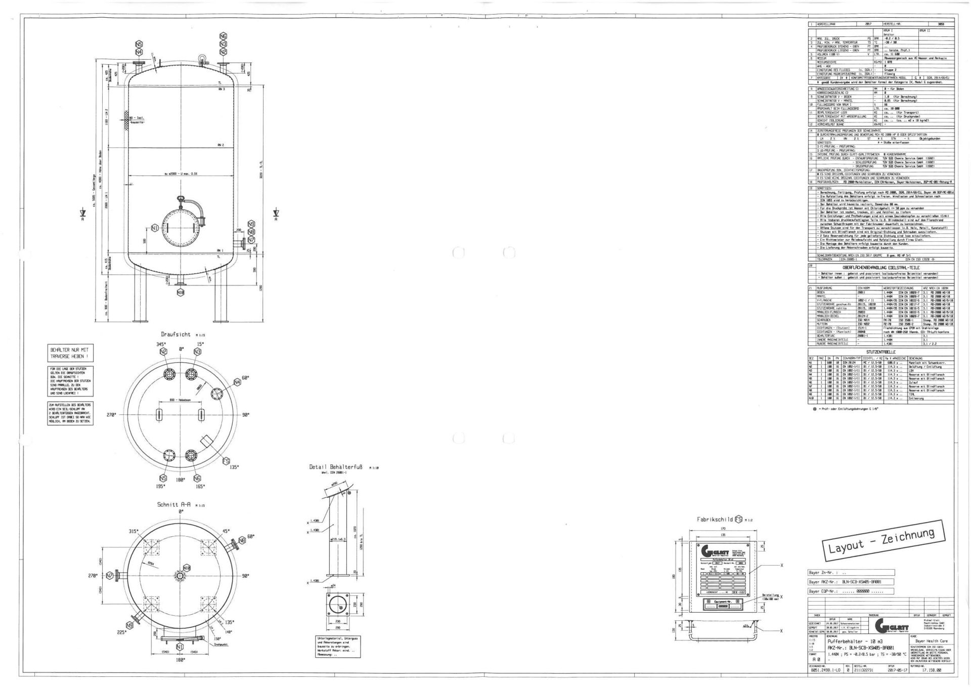 Druckbehälter aus Edelstahl (V4A), ungebraucht (5)