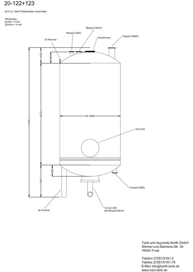 Druck-/Filterbehälter aus Stahl, beschichtet (5)