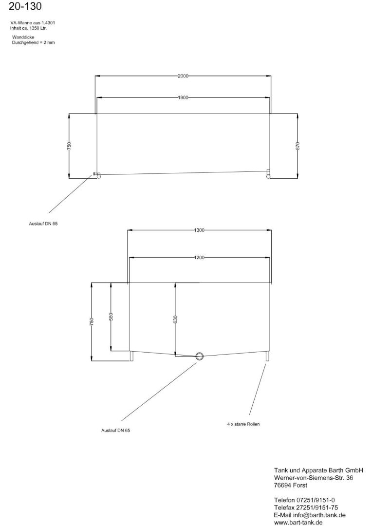 Maischewanne aus Edelstahl (V2A), WSt 1.4301 (5)
