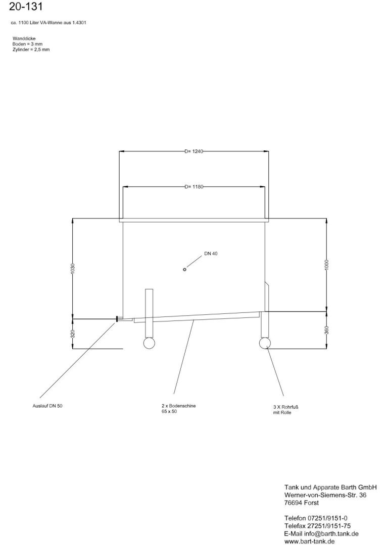 Transportbehälter aus Edelstahl (V2A), oben offen (5)