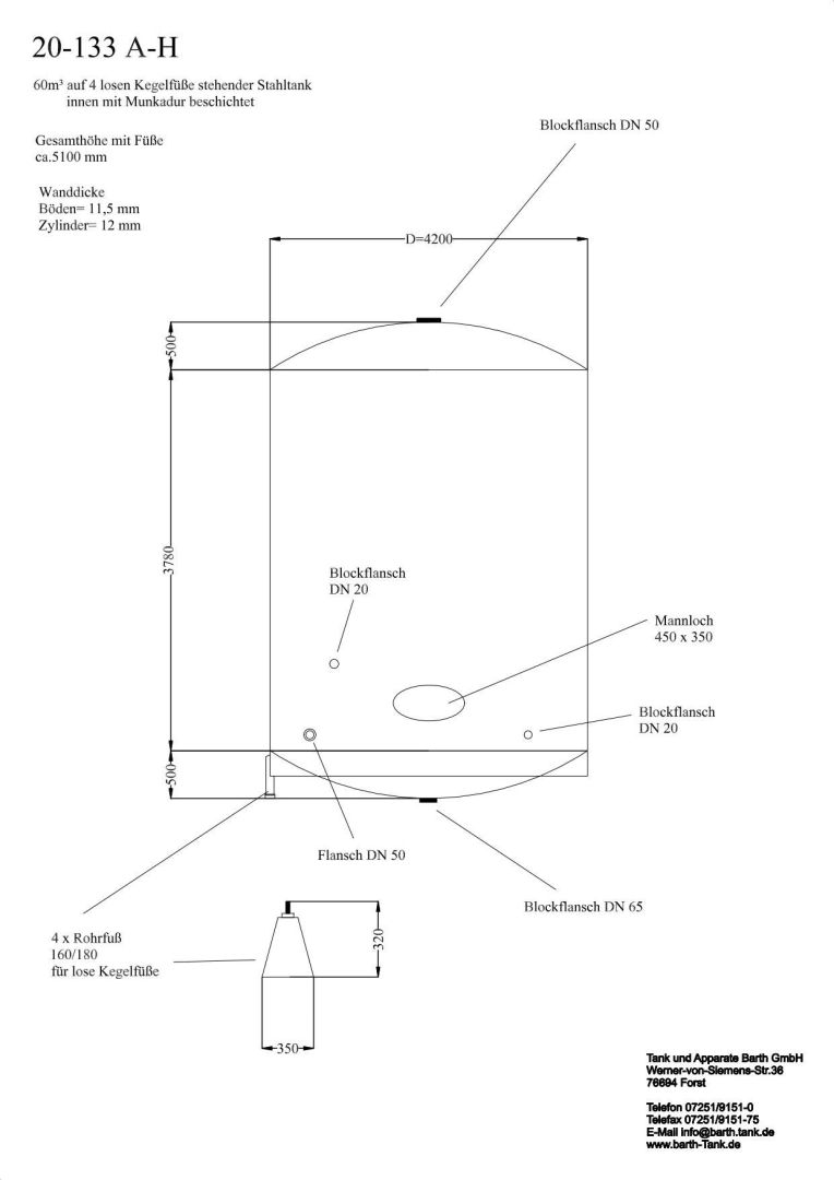Lagerbehälter aus Stahl, innen beschichtet (5)