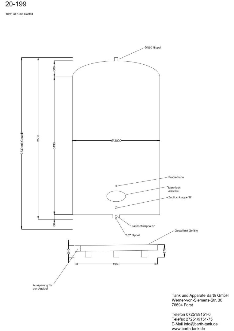 Lagerbehälter aus GFK, Flachbodenbehälter (5)