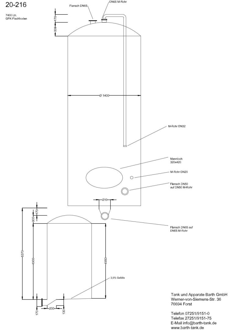 Lagerbehälter aus GFK, Flachbodenbehälter (5)