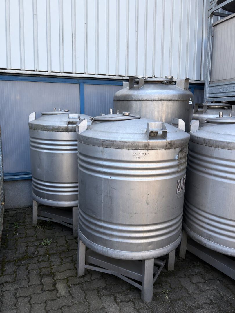 Transportcontainer aus Edelstahl, rund (1)