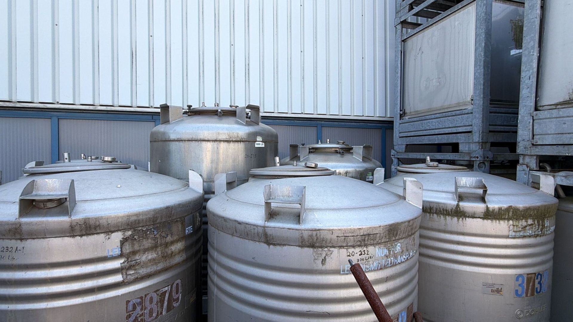 Transportcontainer aus Edelstahl, rund (2)
