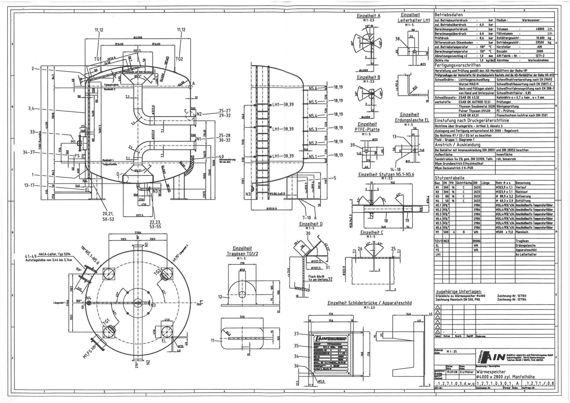 Druckbeh&auml;lter aus Stahl, W&auml;rmespeicher (1)