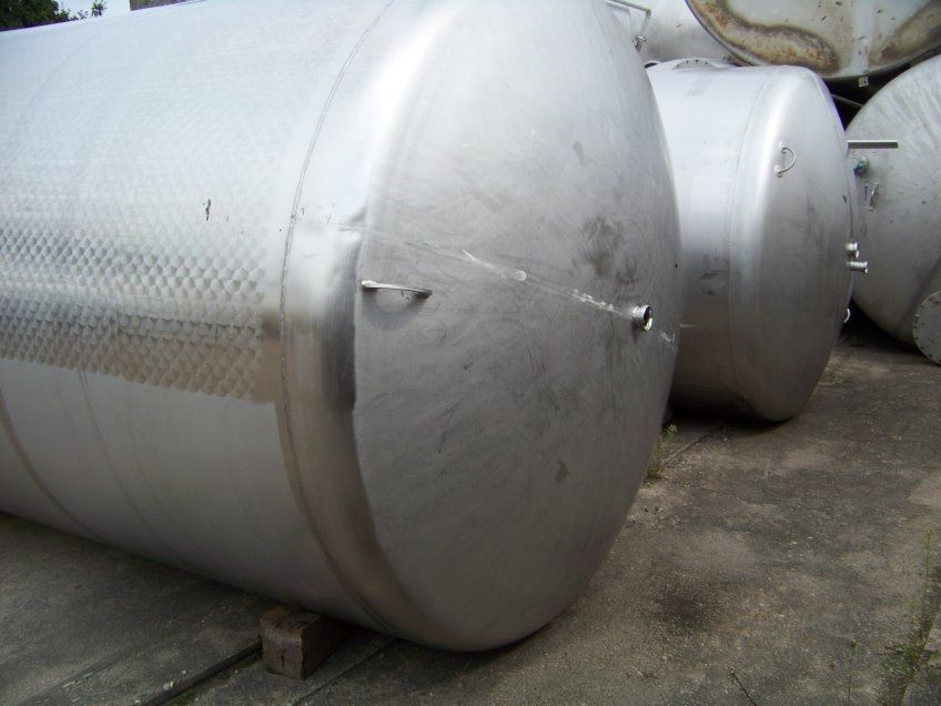 Edelstahl-Flachbodenbehälter -gebraucht- (Weinlage (2)
