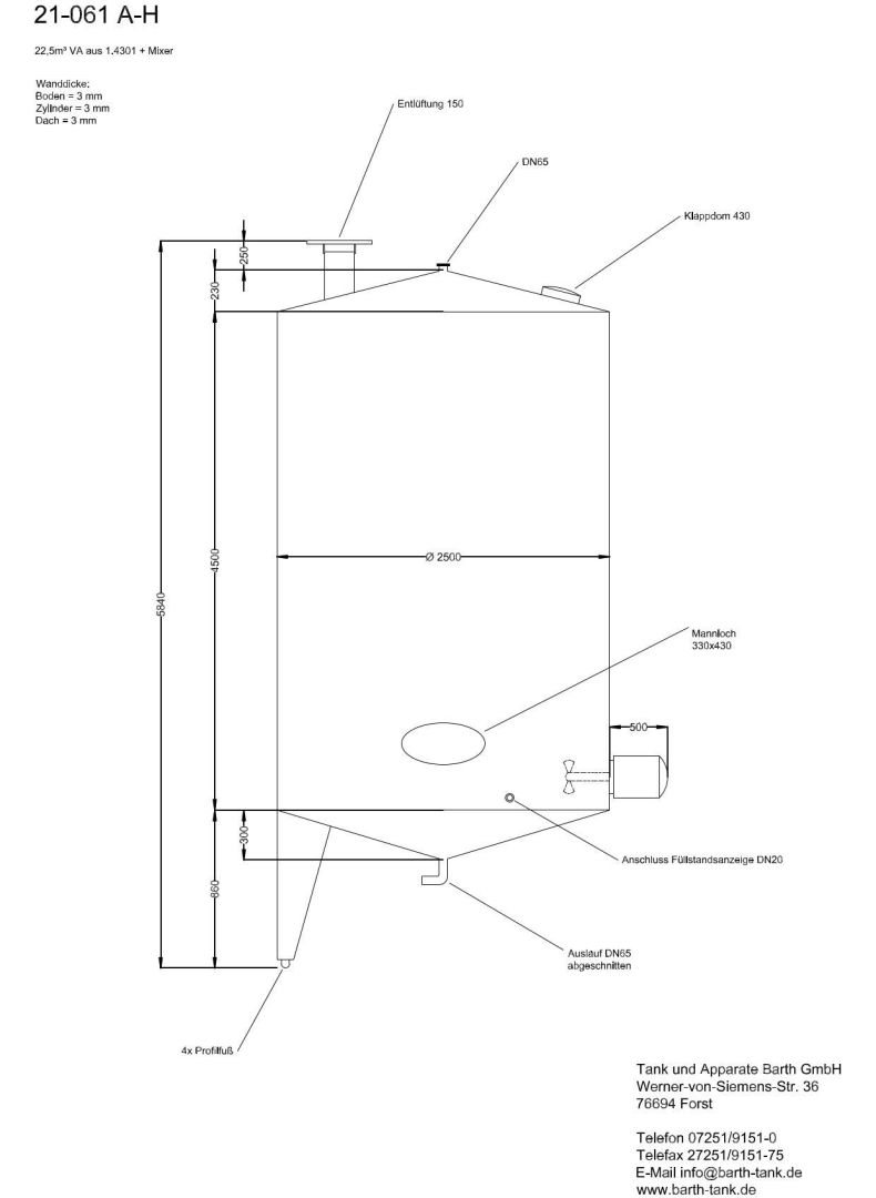 Edelstahl-Rührwerkbehälter aus V2A, stehend (5)