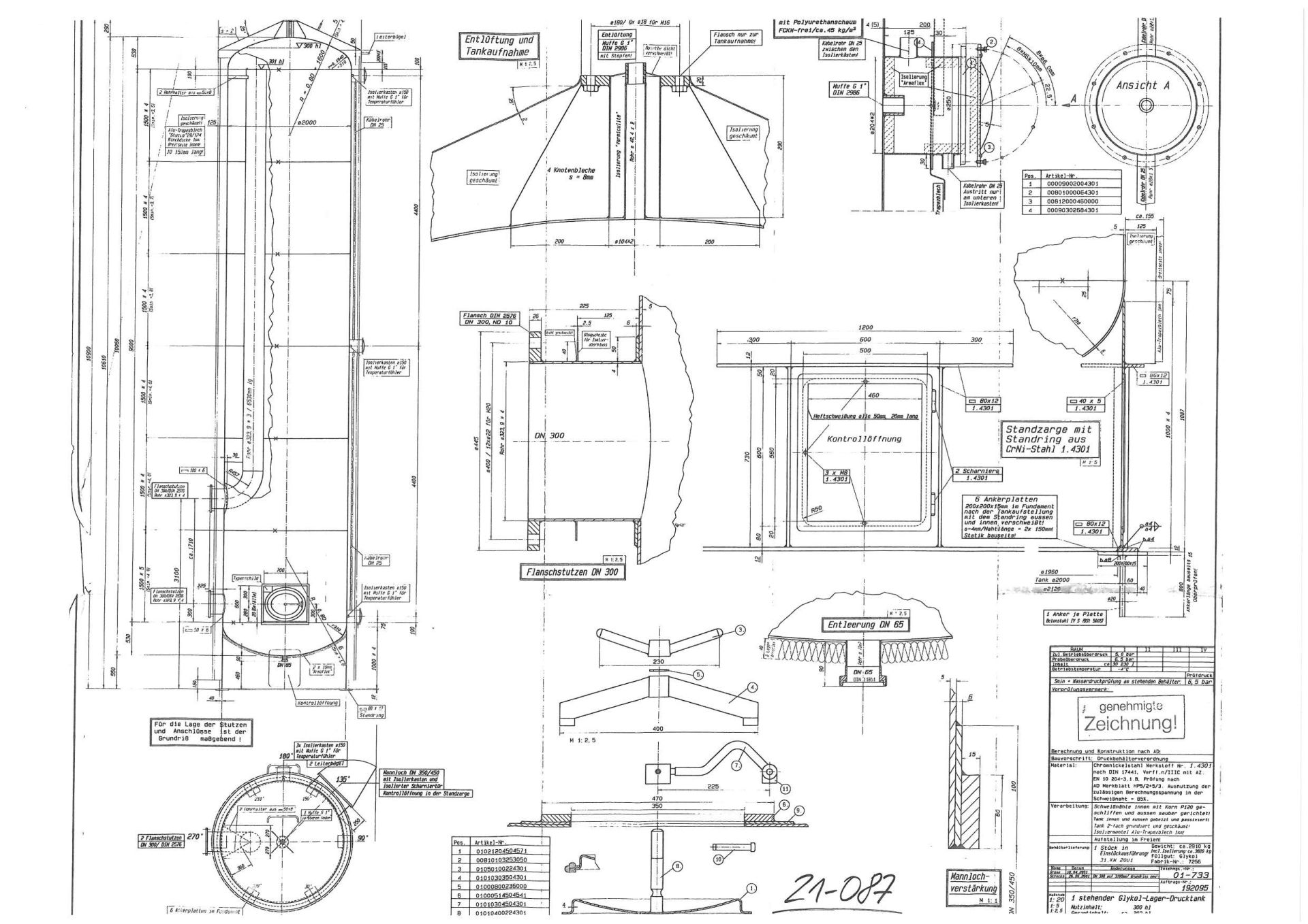 Druckbehälter aus Edelstahl V2A, isoliert (5)