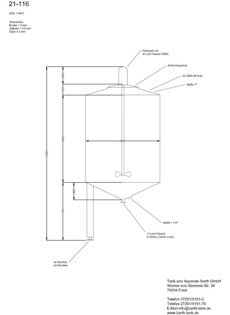 Edelstahl-Rührwerkbehälter aus V4A, stehend (5)