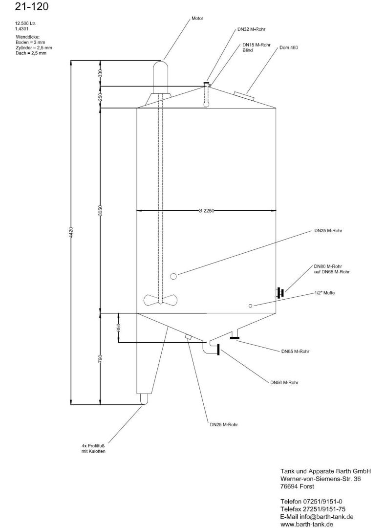 Edelstahl-Rührwerkbehälter aus V2A, stehend (5)