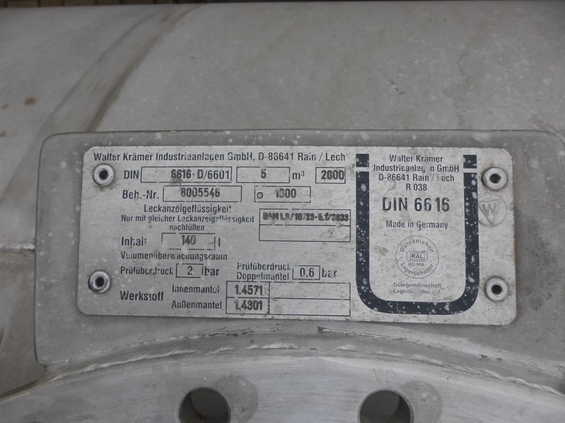 Lagerbehälter DIN 6616/2, Edelstahl (4)