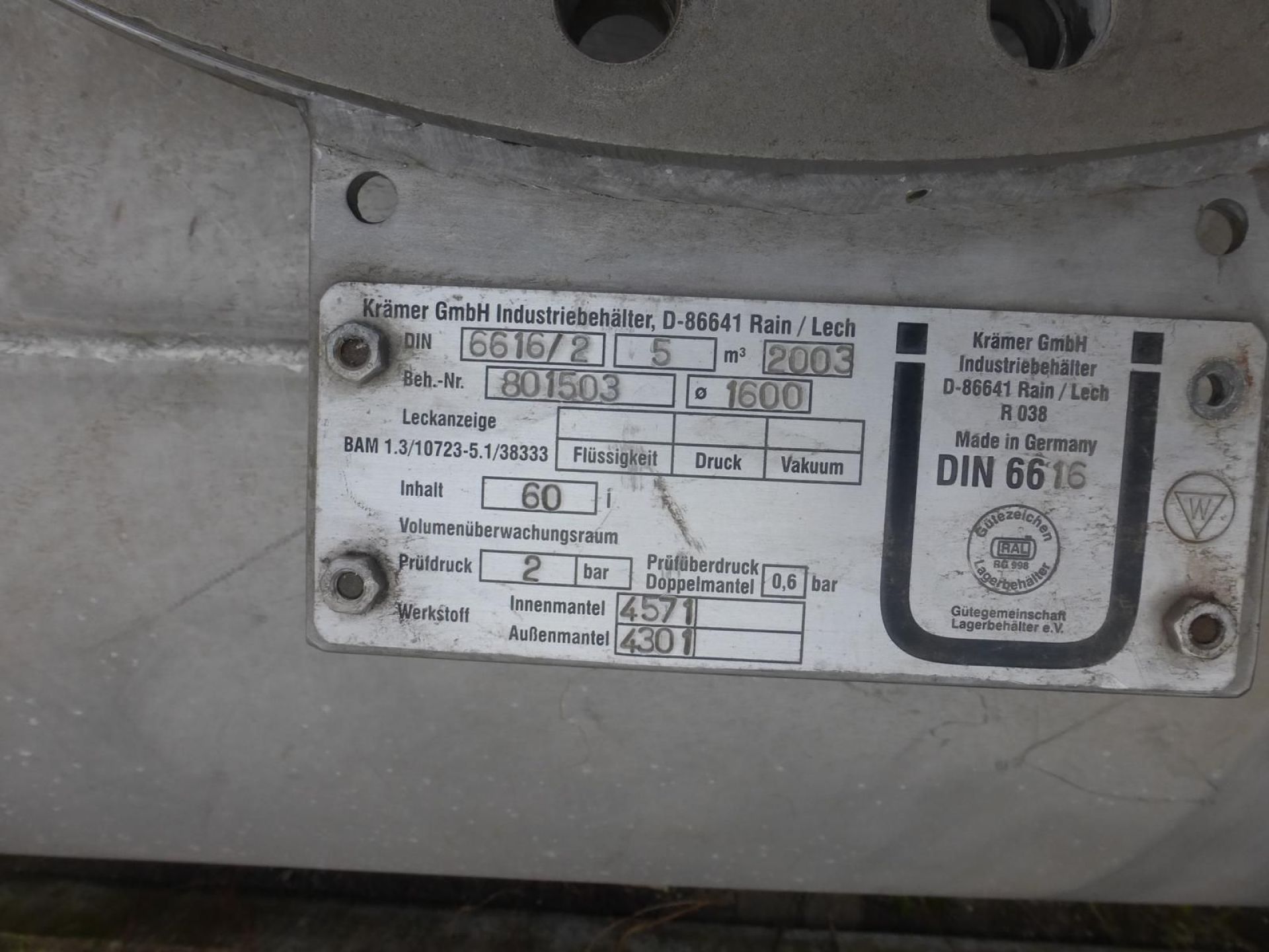 Lagerbehälter DIN 6616/2, Edelstahl (4)