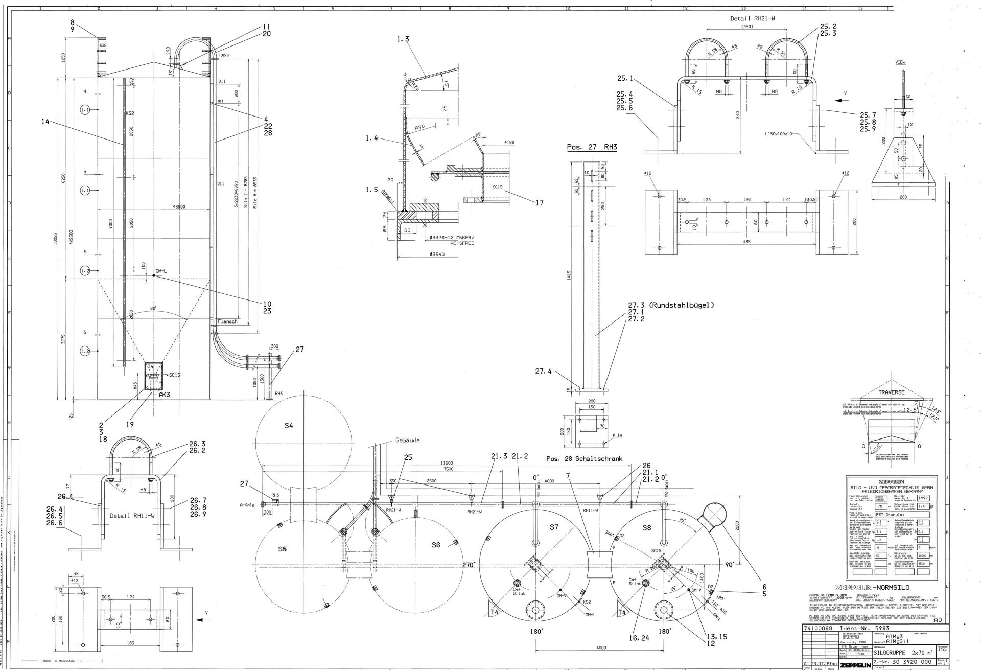 Aluminiumsilo, auf Fußring stehend (4)