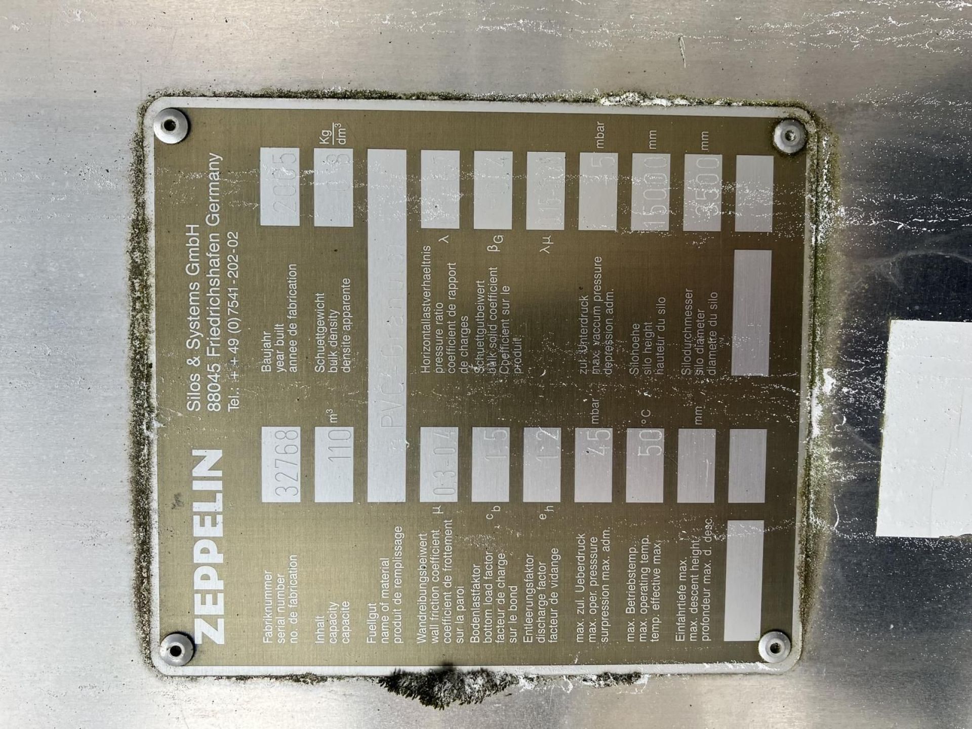 Aluminiumsilo, auf Fußring (5)