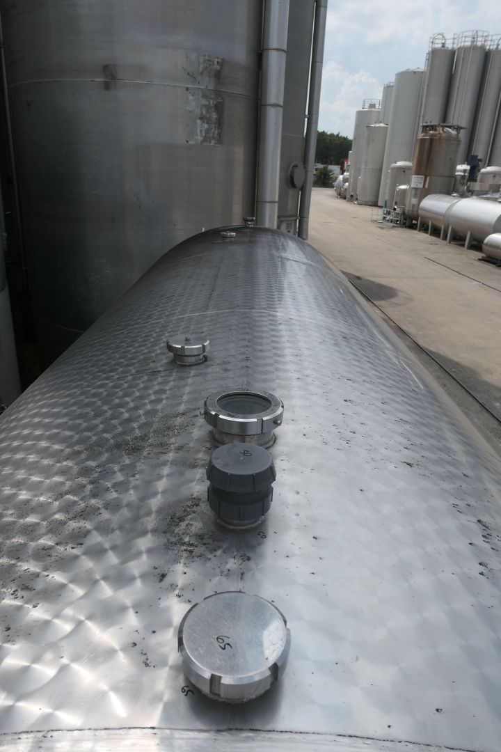 Lagerbehälter aus Edelstahl, liegend (4)