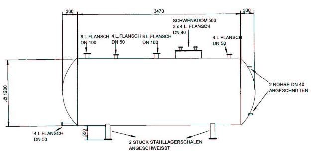 Auf 2 angeschwei&szlig;ten Lagerschalen liegender Stahl- (1)