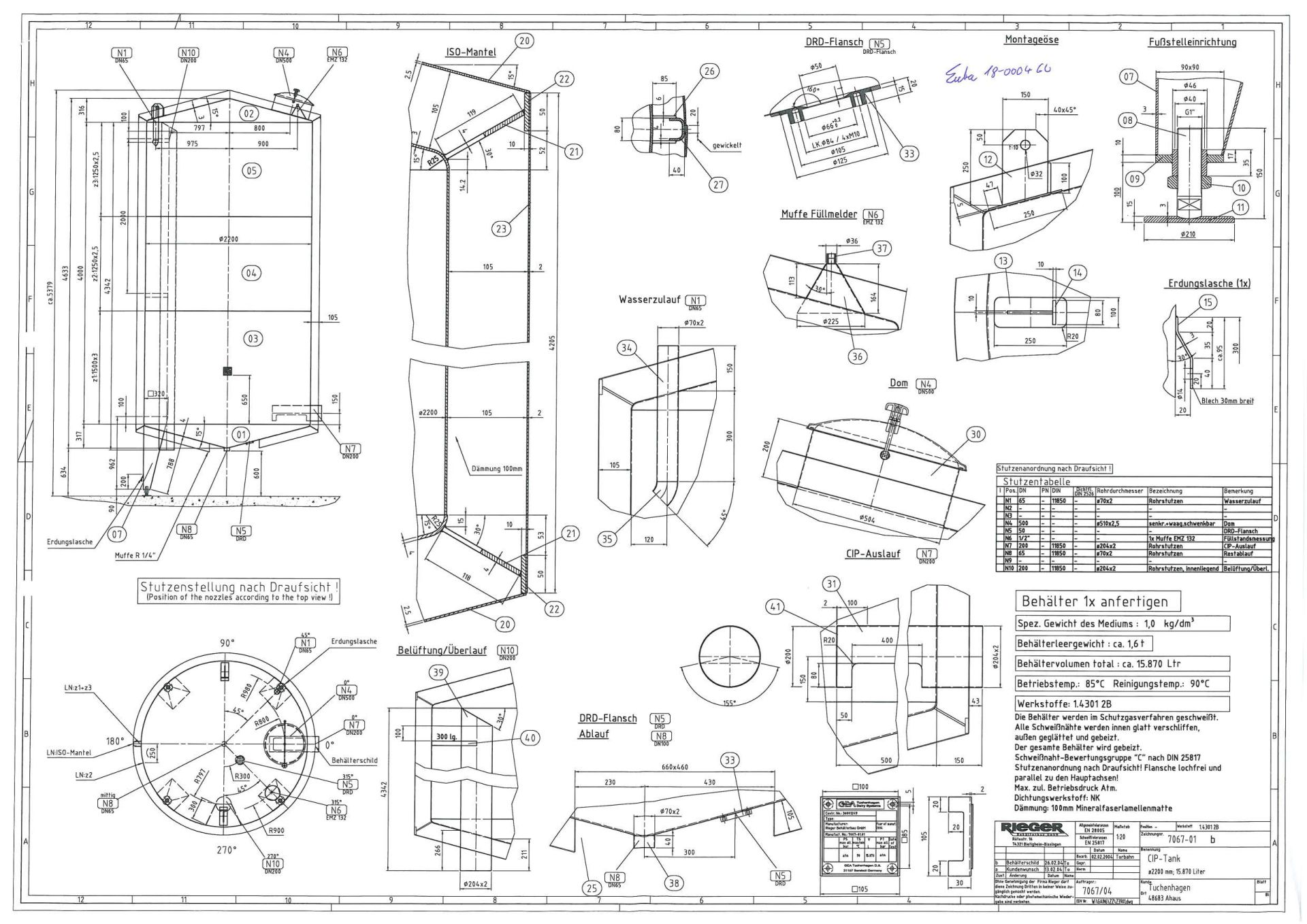 Lagerbehälter aus Edelstahl (V2A), isoliert (5)