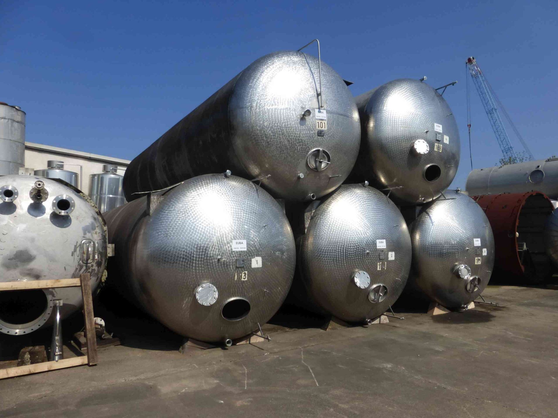 Rührwerksbehälter aus Edelstahl (V2A), liegend (2)