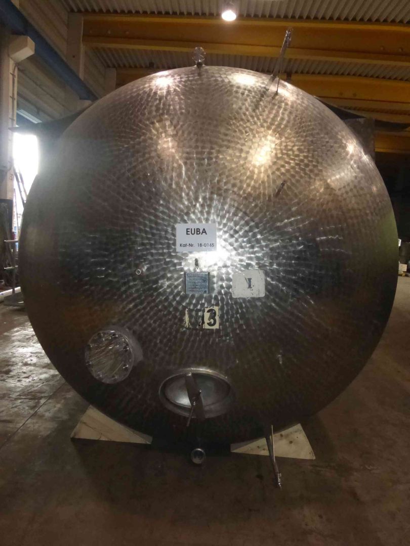 Rührwerksbehälter aus Edelstahl (V2A), liegend (4)