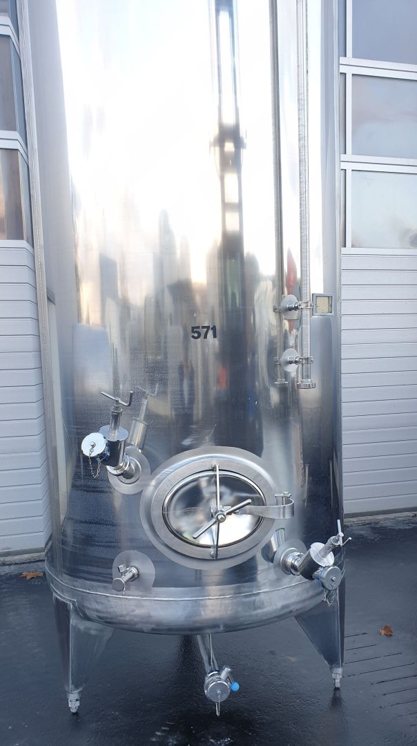 Lagerbehälter aus Edelstahl (V2A), stehend (2)