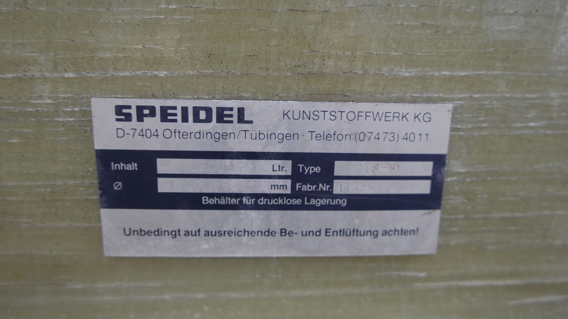 Speidel Lagertank aus GFK, kubisch, stehend (3)