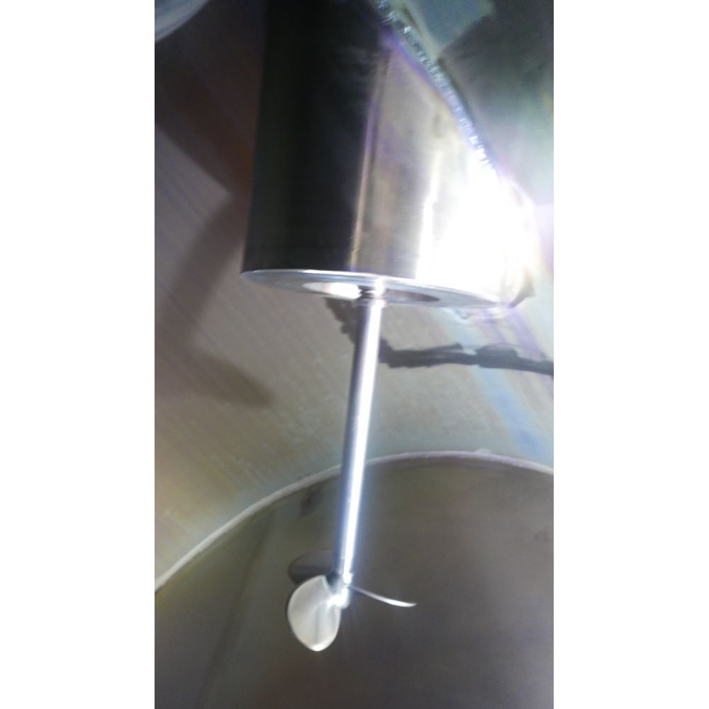 Edelstahl-Flachbodenbehälter aus V2A, Rührwerktank (5)