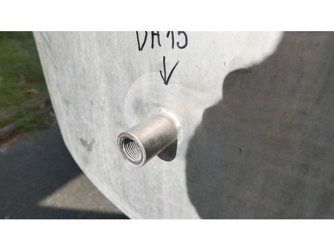 Edelstahlbeälter aus V2A, stehend, mit Heizspirale (5)