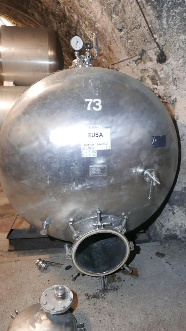 Edelstahl-Druckbehälter au V2A, liegend (2)